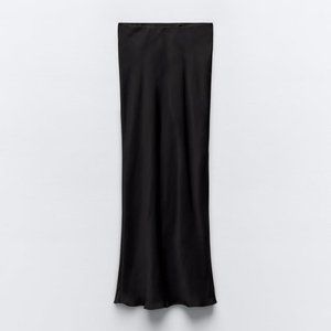 New with tags - zara satin effect midi skirt